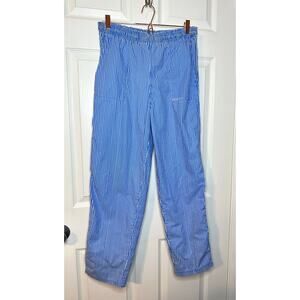 Vintage Sasson Blue Striped Pants Women’s Elastic Waist Lounge Retro Style 11/12